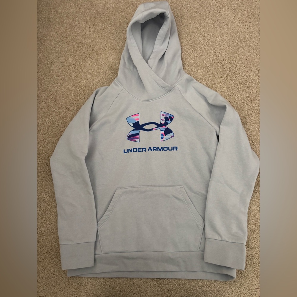 Girls under armour athletic graphic hoodie size youth large